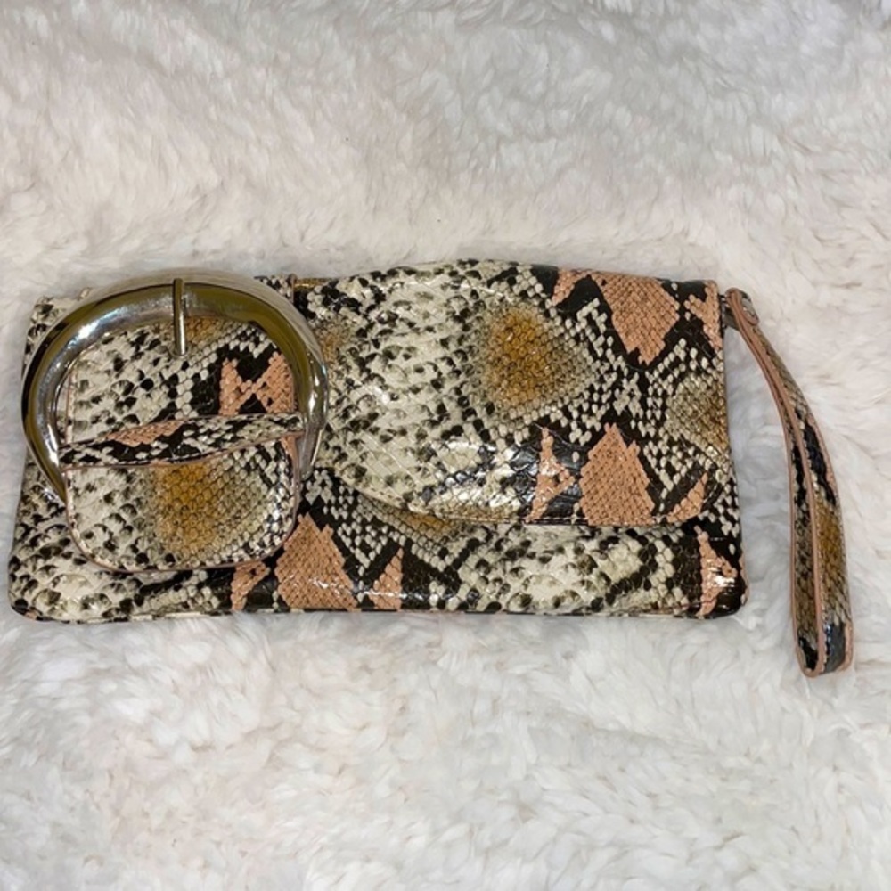 Chinese Laundry Snake Faux Leather‎ Clutch Bag - Picture 3 of 8